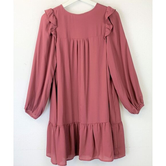 NWT COLLECTIVE CONCEPTS Ruffled Shift Dress - Picture 3 of 8